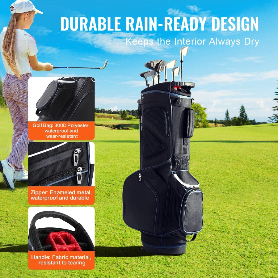Golf Cart Bag with 14 Way Orga - đánh giá và giá Golf Bag Stand Cart