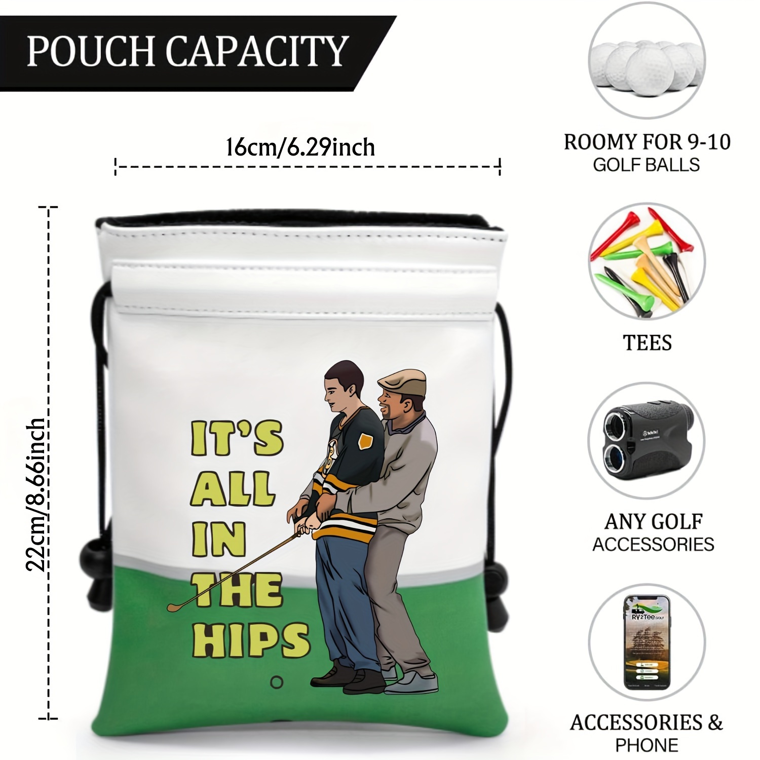 Funny Golf Valuables Pouch, PU - đánh giá và giá Golf Bag Stand Cart