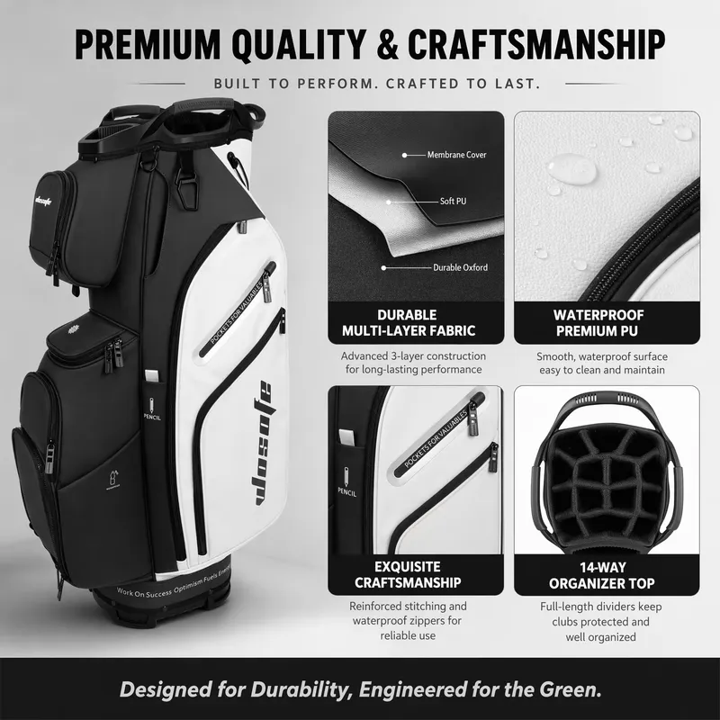 Wosofe 14 Way Golf Cart Bag Wa - đánh giá và giá Golf Bag Stand Cart