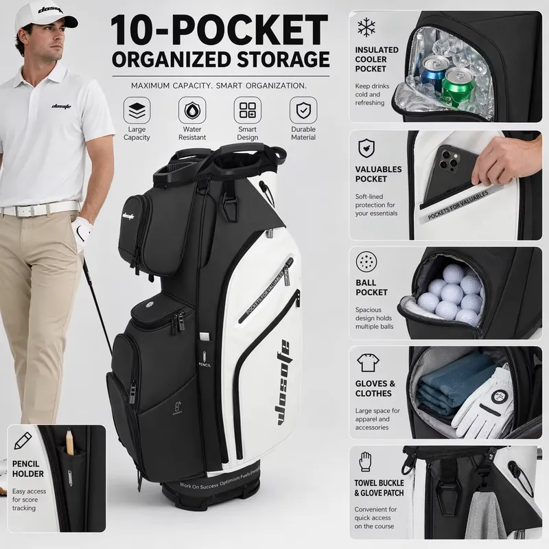 Wosofe 14 Way Golf Cart Bag Wa - đánh giá và giá Golf Bag Stand Cart